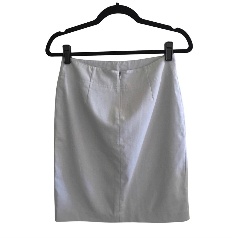 Slit Front Light Blue Pencil Skirt - Picture 2 of 3